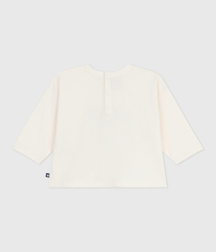 Maglietta a maniche lunghe in cotone per neonati A0EDV 01 PETIT BATEAU 