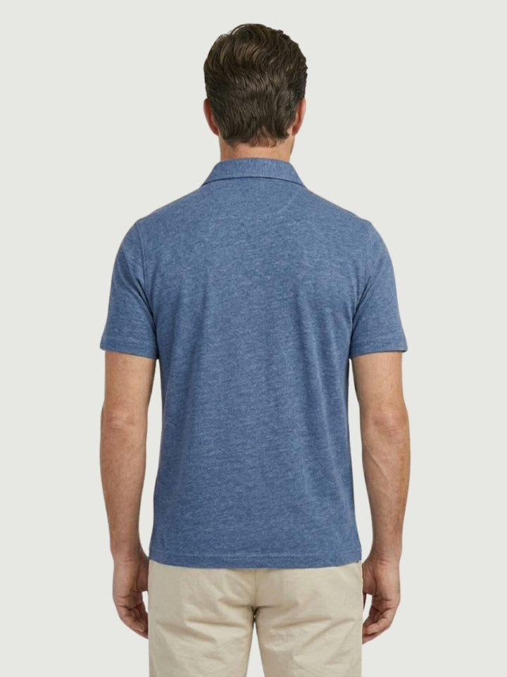Polo in jersey lino cotone bluette BU26S08POJERSEYLINCOT 205 ANDREA MORANDO 