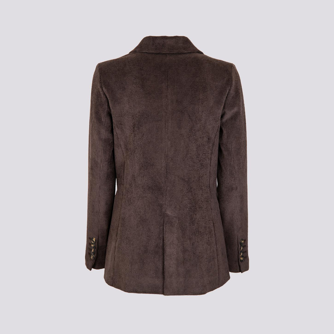 BLAZER DOPPIOPETTO IN VELLUTO A COSTINE CAFFè 3570/4038 CAFFE ANDREA MORANDO 