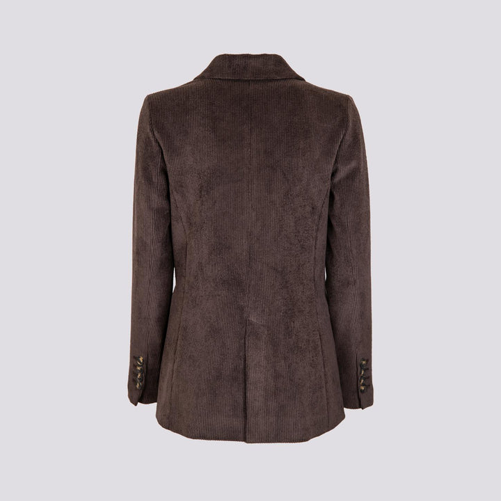 BLAZER DOPPIOPETTO IN VELLUTO A COSTINE CAFFè 3570/4038 CAFFE ANDREA MORANDO 