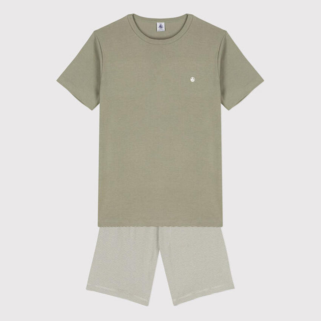 Pigiama corto in cotone millerighe A078C 01 PETIT BATEAU 