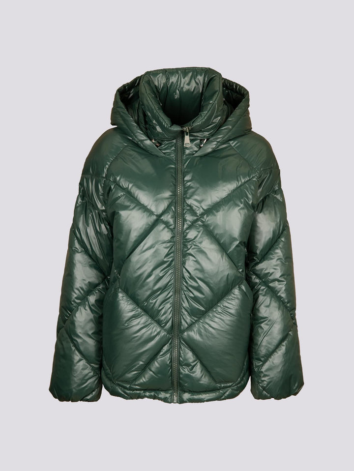 PIUMINO CORTO IN NYLON LEGGERO VERDE BOSCO 9000 0788 OOFWEAR 