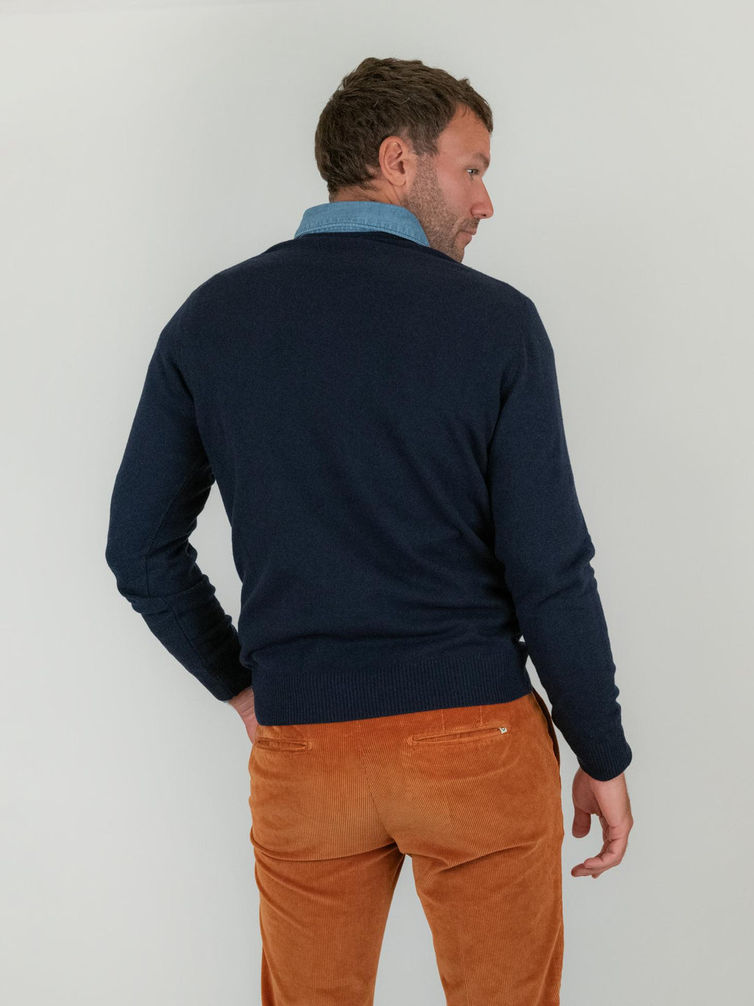 MAGLIA GIROCOLLO IN LANA MERINO BLU 0030 23 FIESOLI DANIELE 