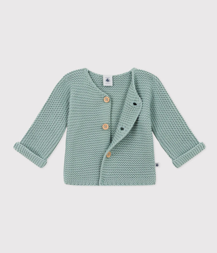 CARDIGAN BEBÈ IN TRICOT A PUNTO LEGACCIO A08BQ 04 PETIT BATEAU 