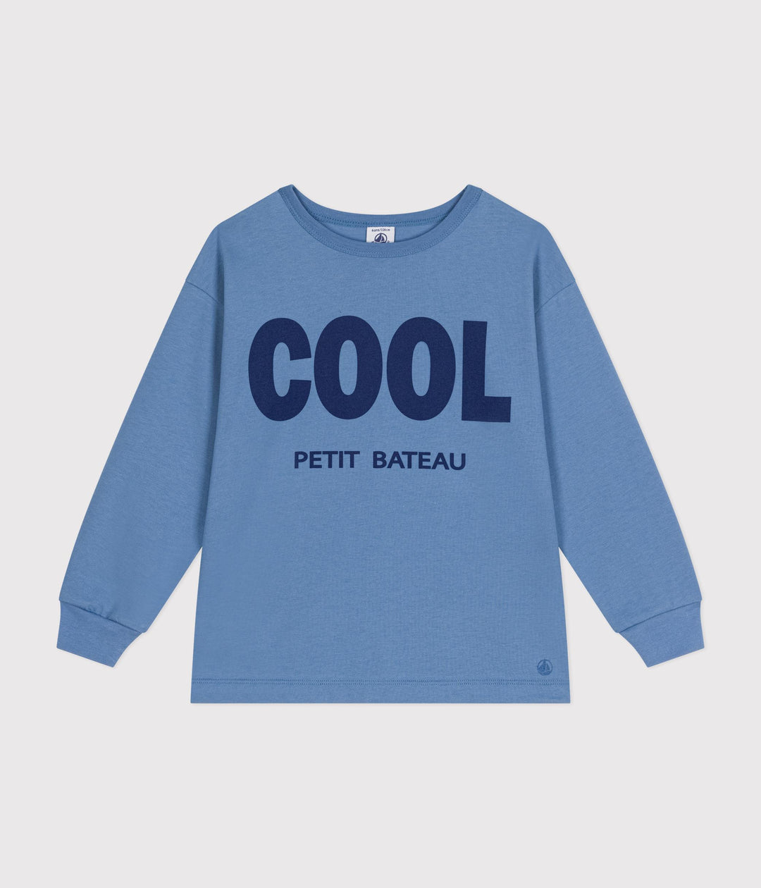 T-shirt a maniche lunghe in jersey bluette A0B72 02 PETIT BATEAU 
