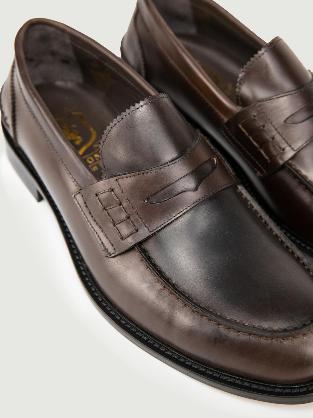 MOCASSINO PENNY IN PELLE TESTA MORO 1405 T.MORO SAXONE 