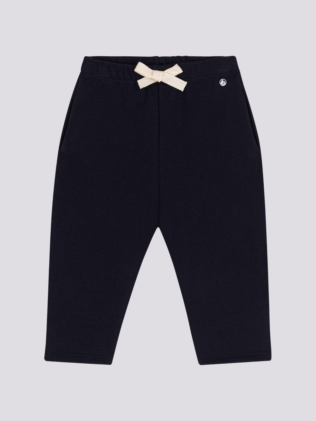 PANTALONI BLU IN TESSUTO FELPATO PER BEBÈ A0A0W 05 PETIT BATEAU 