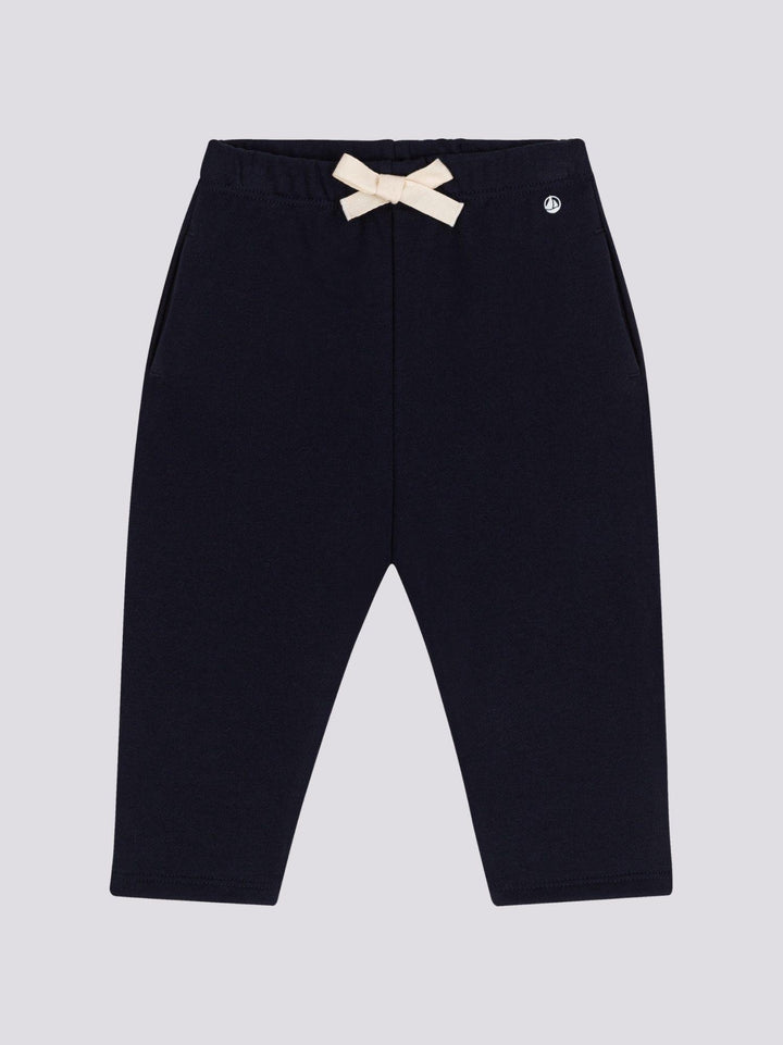 PANTALONI BLU IN TESSUTO FELPATO PER BEBÈ A0A0W 05 PETIT BATEAU 