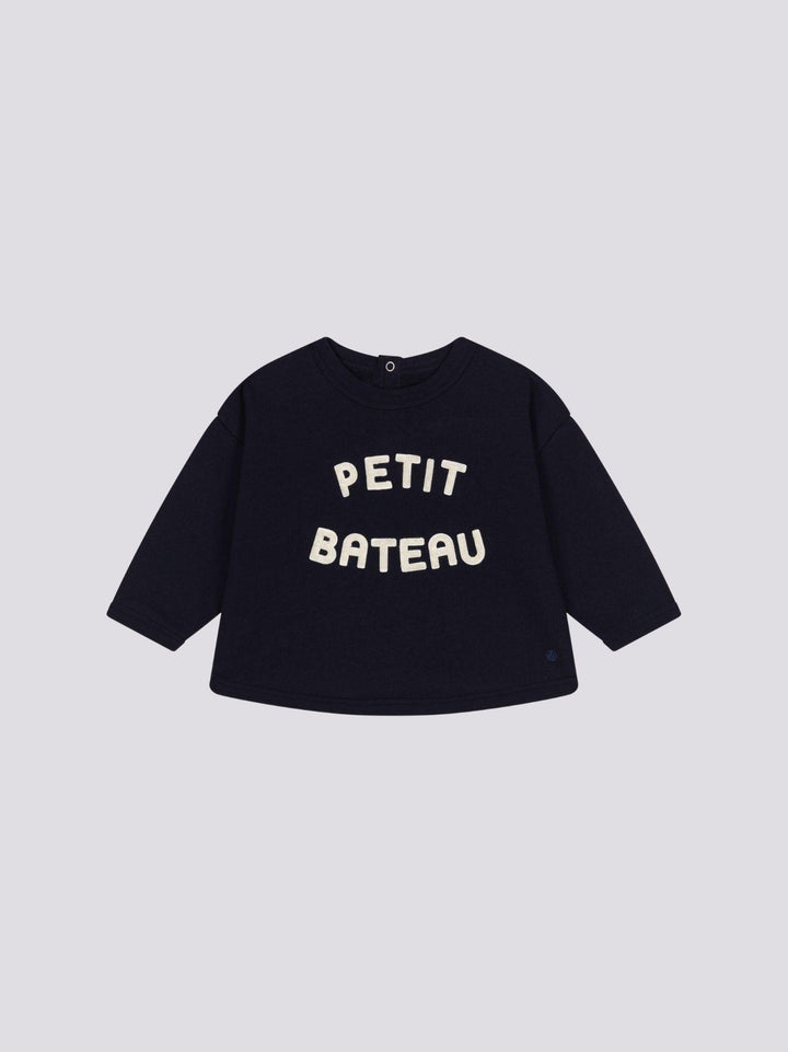 FELPA IN TESSUTO FELPATO PER BEBÈ A0ADP 01 PETIT BATEAU 