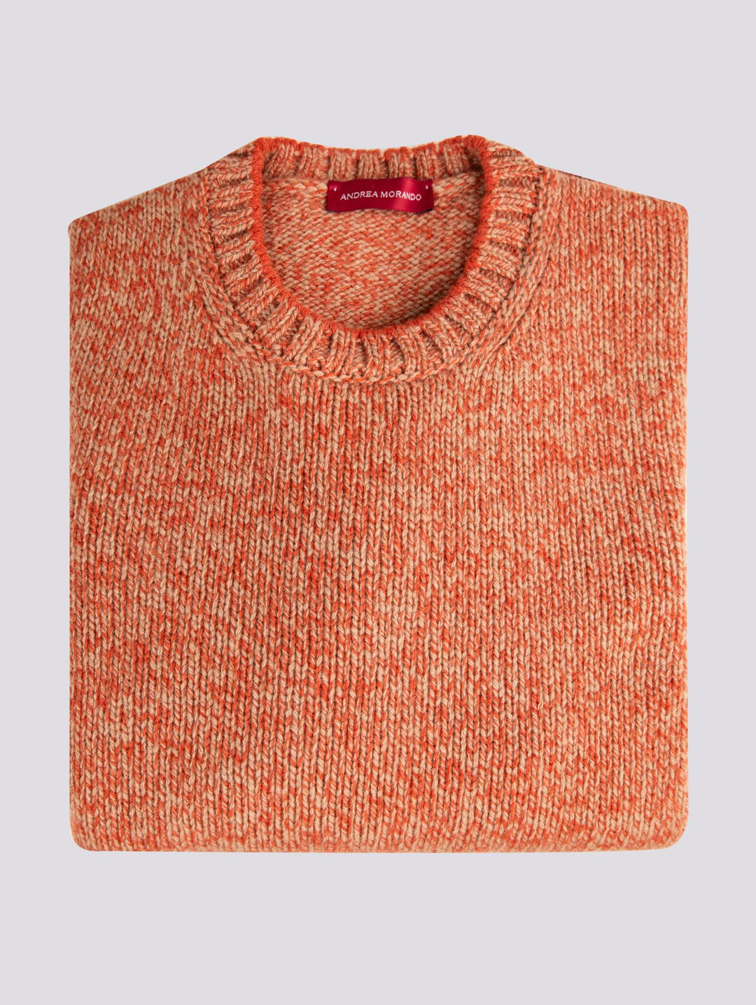 MAGLIONE GIROCOLLO IN LANA VERGINE MELANGE 10158 833 ANDREA MORANDO 
