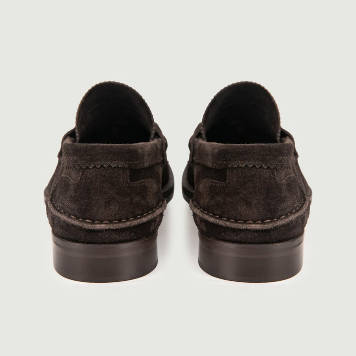 MOCASSINO CON PENNY IN CAMOSCIO TESTA MORO 1000/CAM T MORO SAXONE 