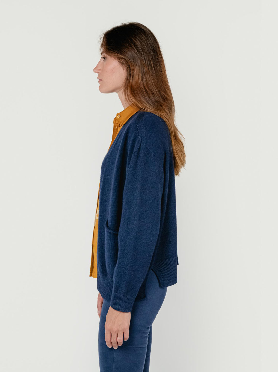 CARDIGAN APERTO BLU 0570551 0115 BIMOR 