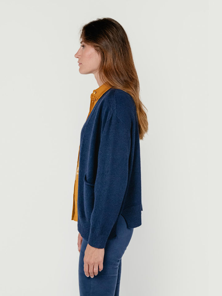 CARDIGAN APERTO BLU 0570551 0115 BIMOR 