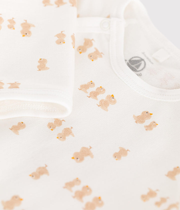 Pigiama in tessuto felpato fantasia pulcini A0ATF 01 PETIT BATEAU 