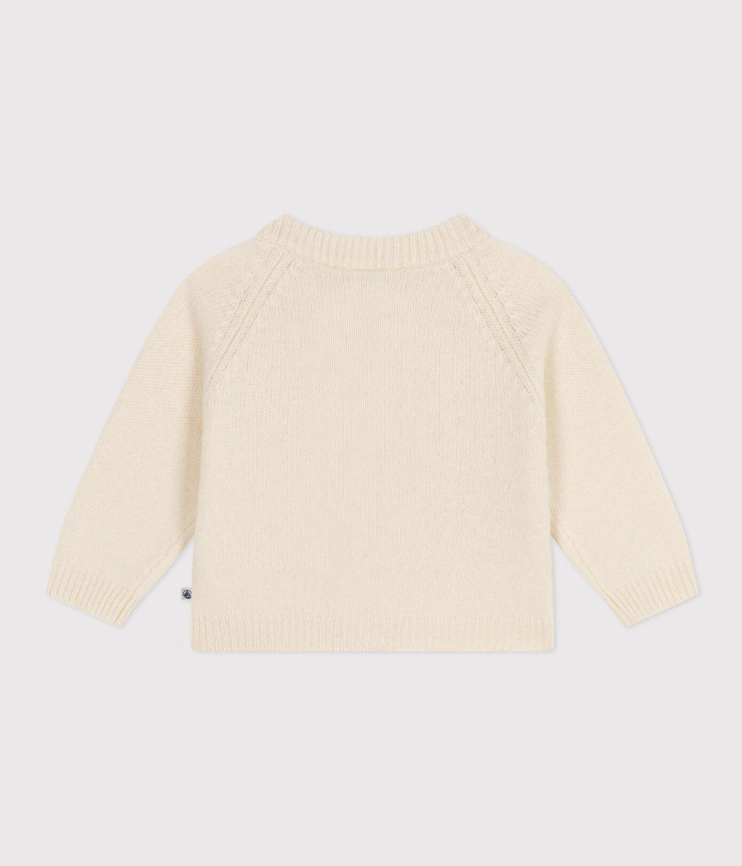 CARDIGAN IN TRICOT DI LANA E COTONE BEBÈ A08AC 01 PETIT BATEAU 