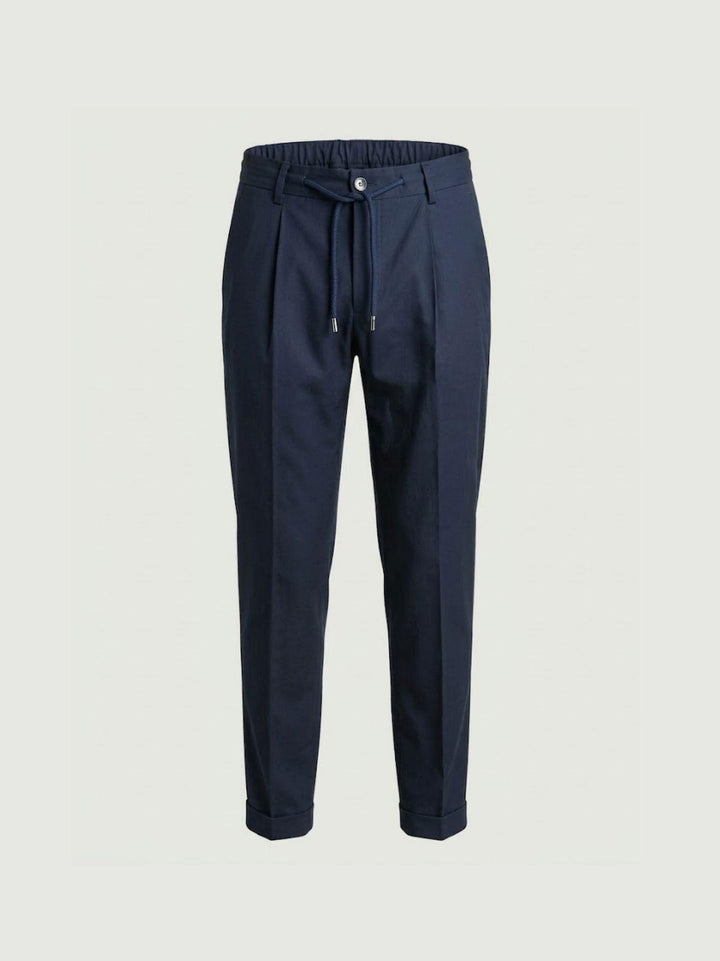 Pantalone  tela paracadute con coulisse in cotone navy CO0073M 7000 ANDREA MORANDO 