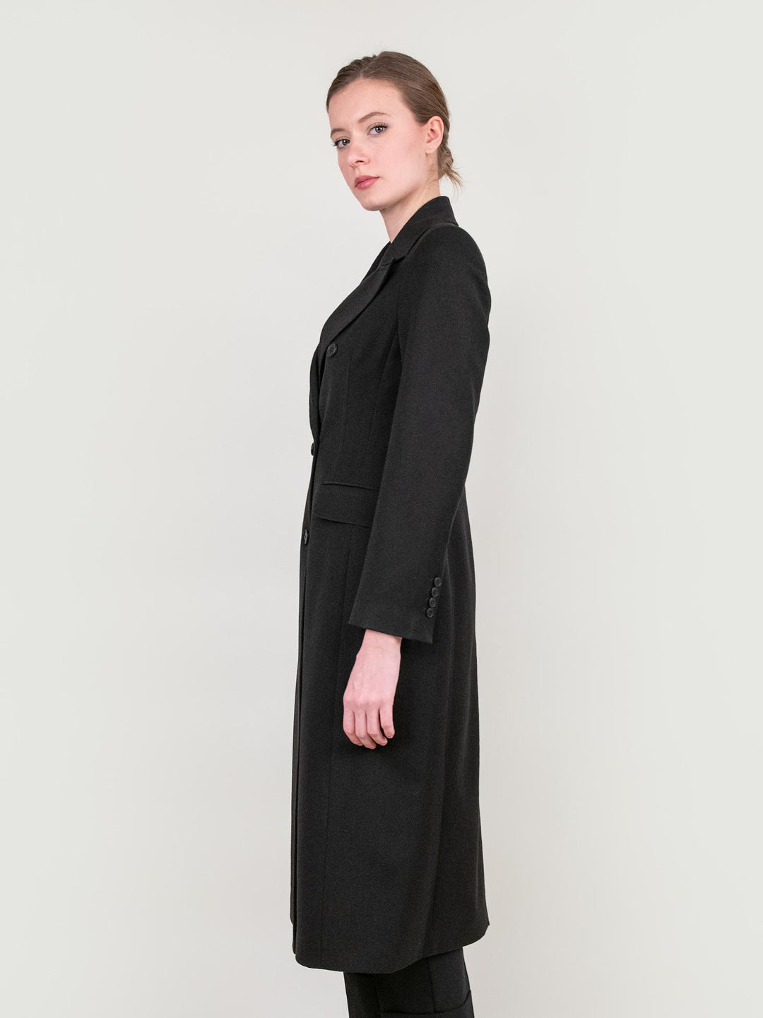 CAPPOTTO LUNGO DOPPIOPETTO NERO 9802GAB NERO ANDREA MORANDO 
