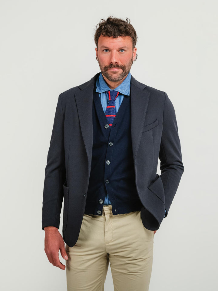 BLAZER MONOPETTO BLU NOTTE PONZA BLU NOTTE ANDREA MORANDO 
