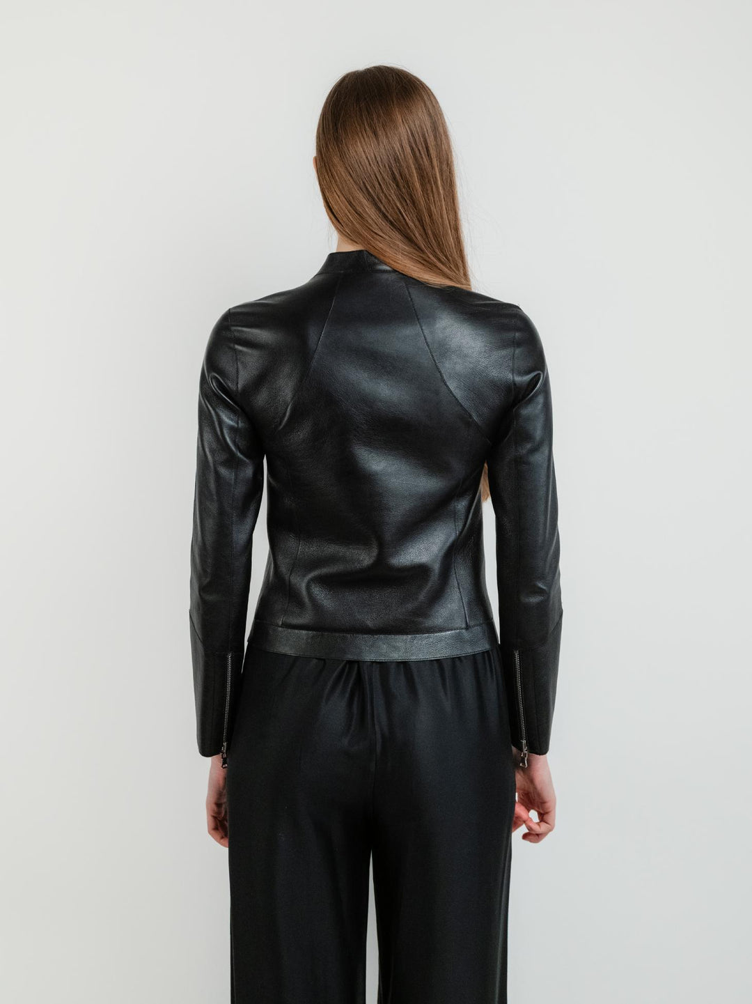 Giacca Napa in pelle nera