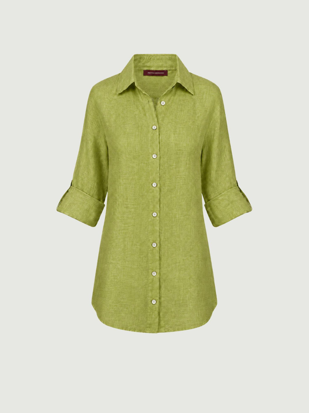 Camicia in lino verde pistacchio 6CM0552 601 ANDREA MORANDO 