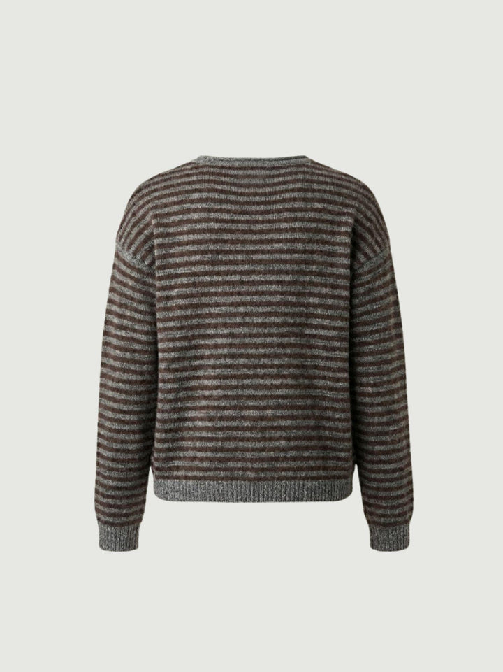 MAGLIA A RIGHE MORO 25866 GRIGIO ANDREA MORANDO 