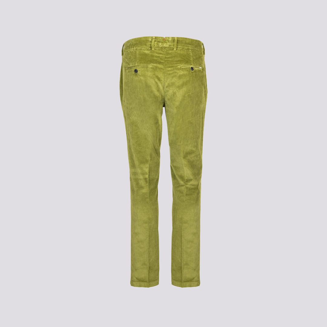PANTALONE IN VELLUTO VERDE PISTACCHIO CON TASCA A FILO T502/THI 626 NOLAB 