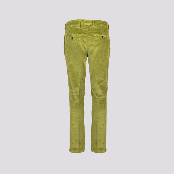PANTALONE IN VELLUTO VERDE PISTACCHIO CON TASCA A FILO T502/THI 626 NOLAB 