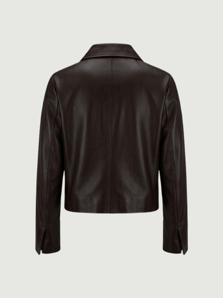 Giacca Malaga in nappa bonded marrone scuro MALAGA 06 JACK LEATHER 
