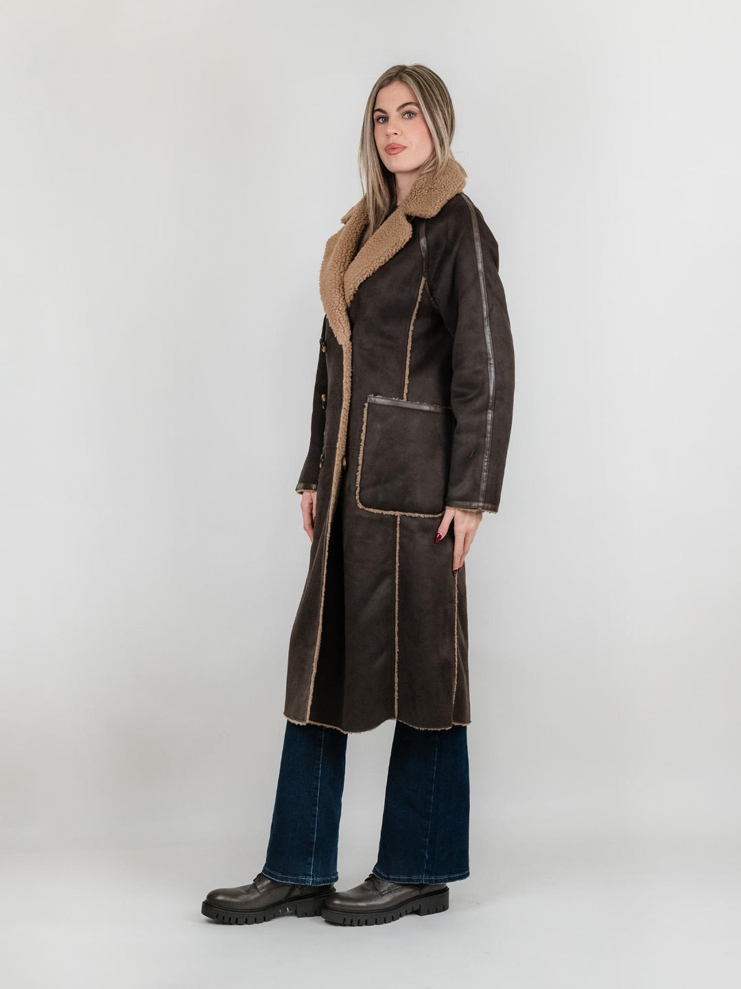 ECOMONTONE REVERSIBILE testa moro e cammello B345MONT 08 ANDREA MORANDO 