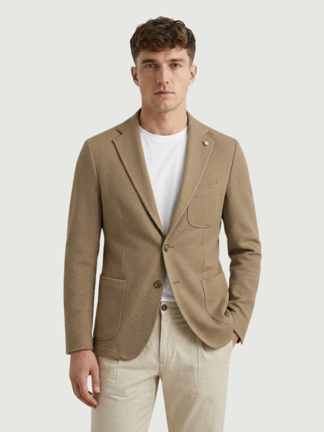 Blazer con microtrama tortora S1141 TORTORA ANDREA MORANDO 
