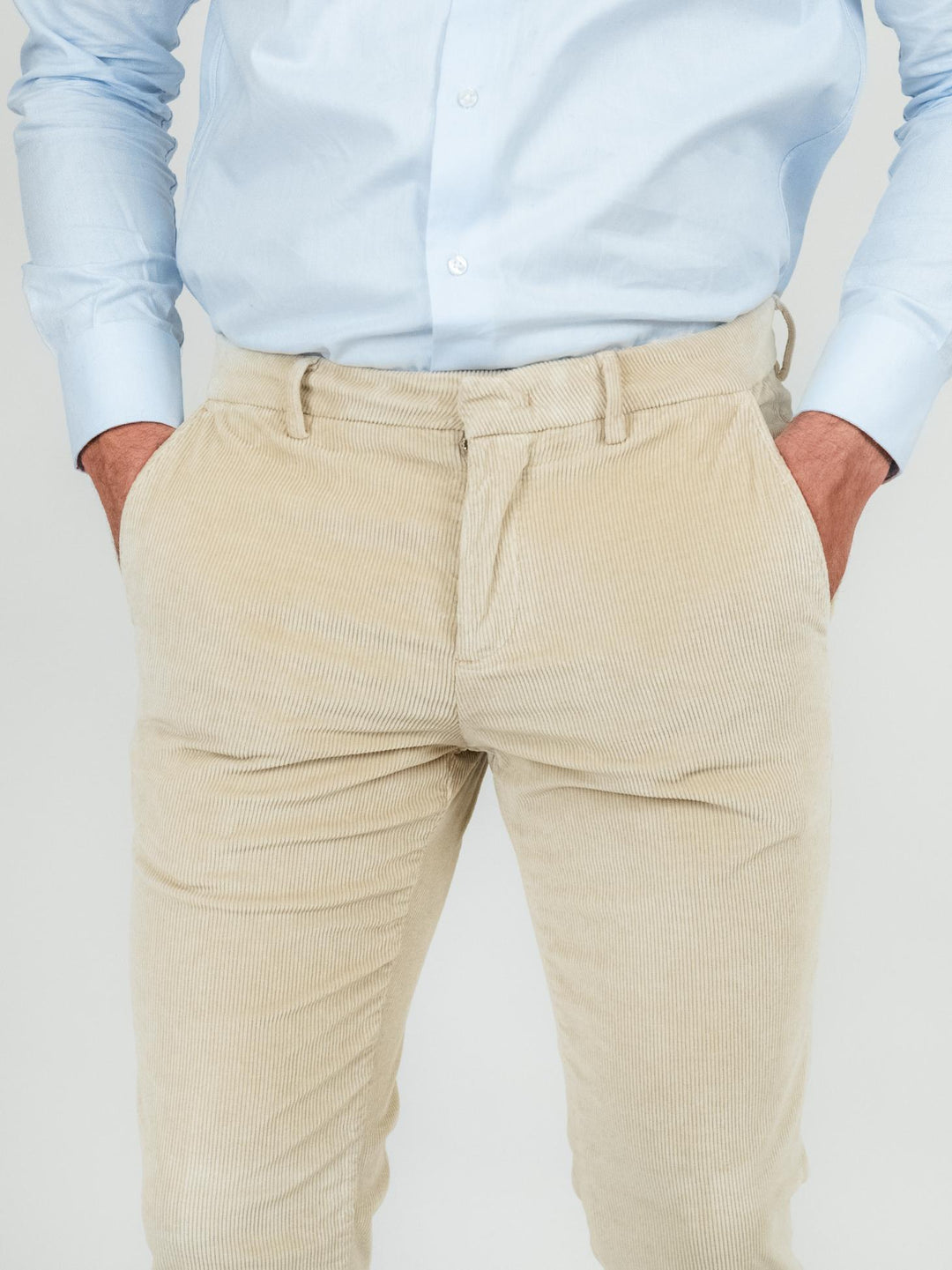 PANTALONE IN VELLUTO A COSTE BEIGE T502/BRO 038 NOLAB 