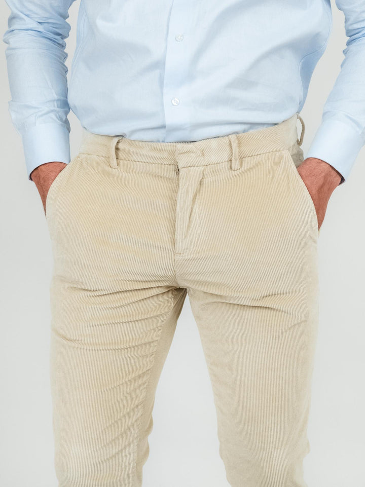 PANTALONE IN VELLUTO A COSTE BEIGE T502/BRO 038 NOLAB 