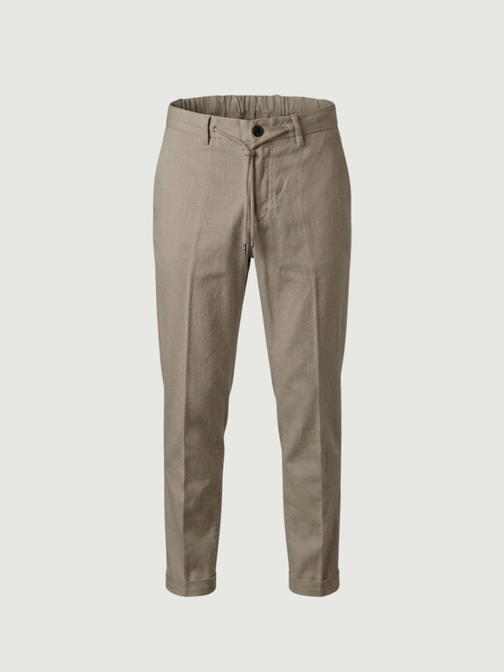 Pantalone in liocell con coulisse tortora Y0007M 2018 ANDREA MORANDO 