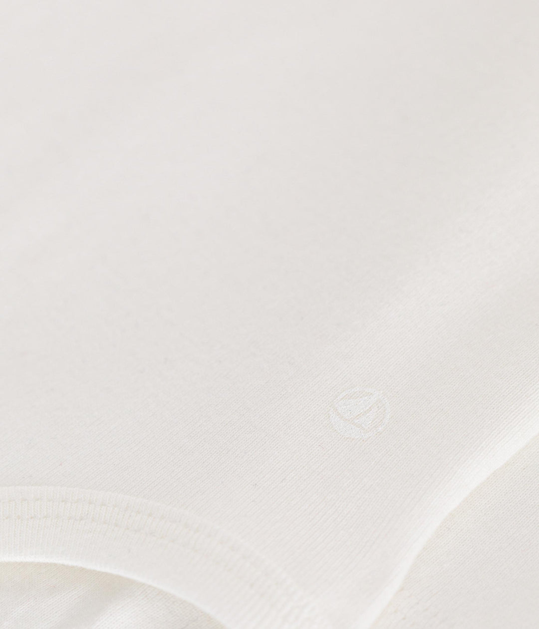 Body bianco a manica lunga e collo alto in cotone A0BQF 04 PETIT BATEAU 