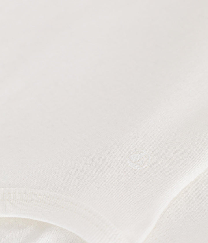 Body bianco a manica lunga e collo alto in cotone A0BQF 04 PETIT BATEAU 
