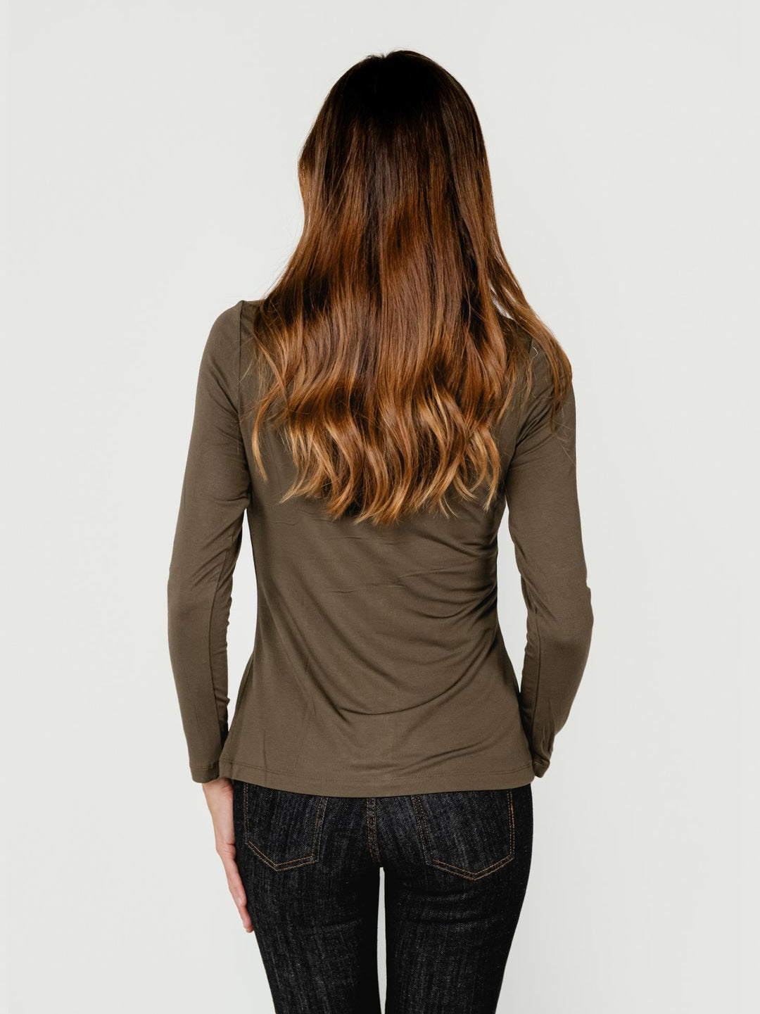 CAMICIA IN VISCOSA KAKI 555LISI111 68 ANDREA MORANDO 