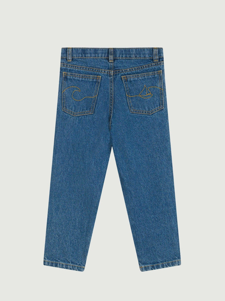 Pantaloni elasticizzati in denim A0DWD 01 PETIT BATEAU 