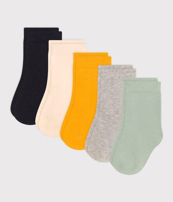 5 paia di calzini in cotone tinta unita A0B7G 01 PETIT BATEAU 