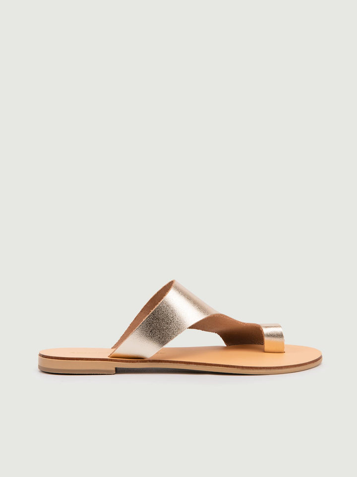 CIABATTINA INFRADITO IN PELLE ORO 26 GOLD ANDREA MORANDO 