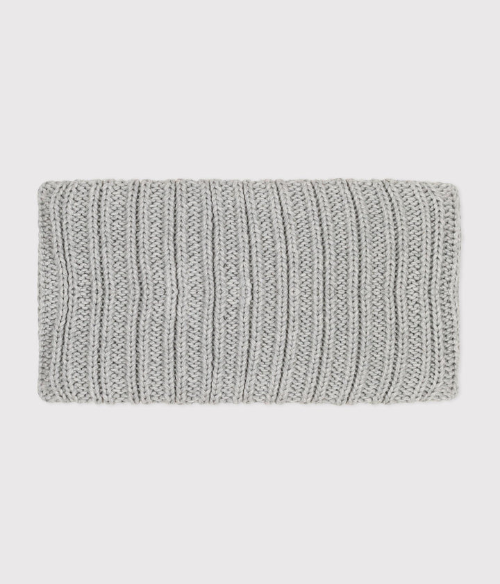 Snood grigio in maglia foderata in pile neonato A0BRV 10 PETIT BATEAU 