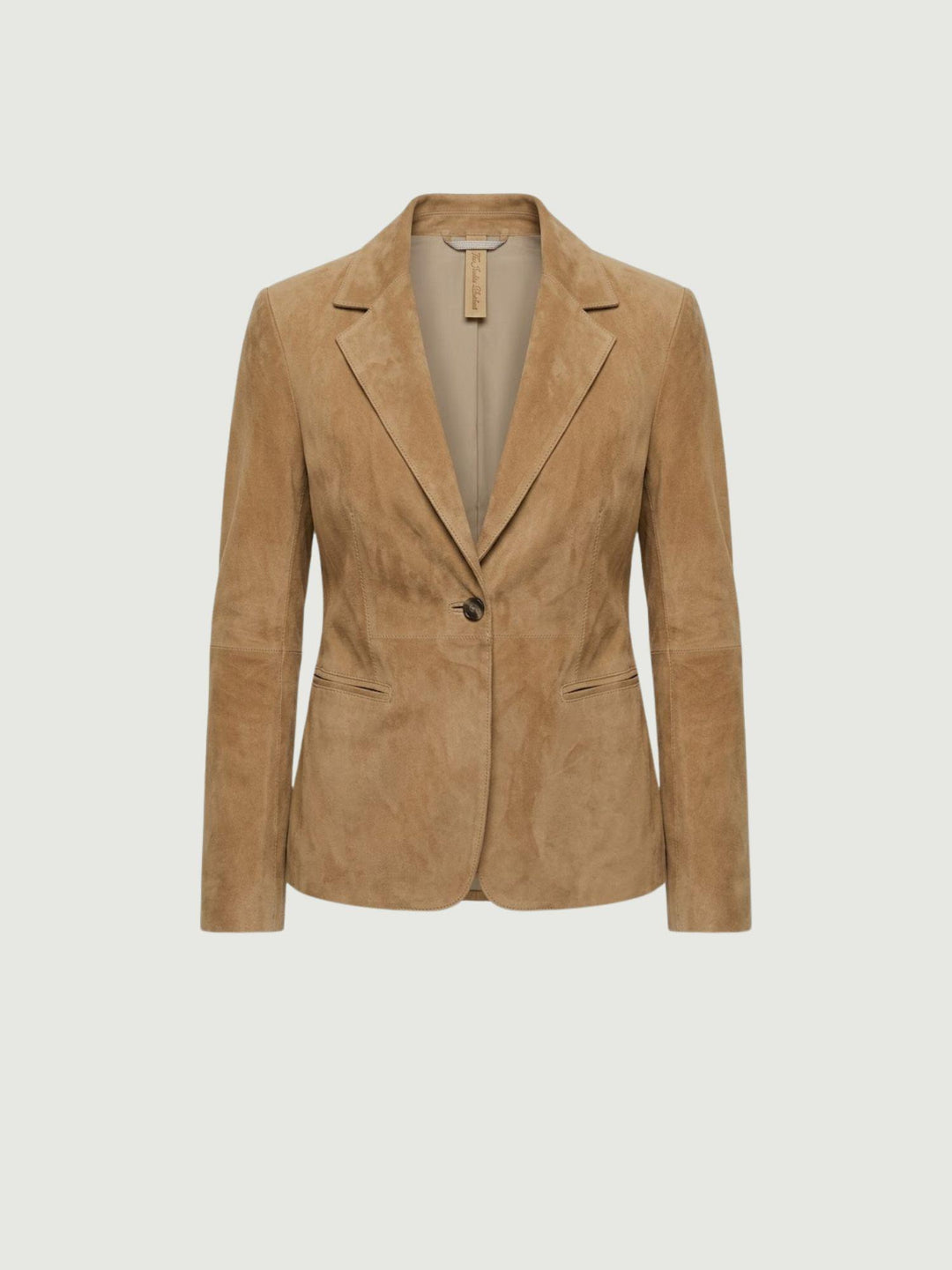 Blazer monopetto Beatriz in pelle scamosciata beige BEATRIZ 11 JACK LEATHER 
