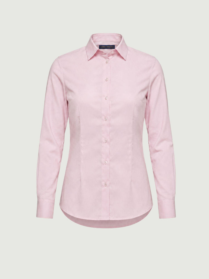 Camicia di cotone rosa 538/2 ROSA ANDREA MORANDO 