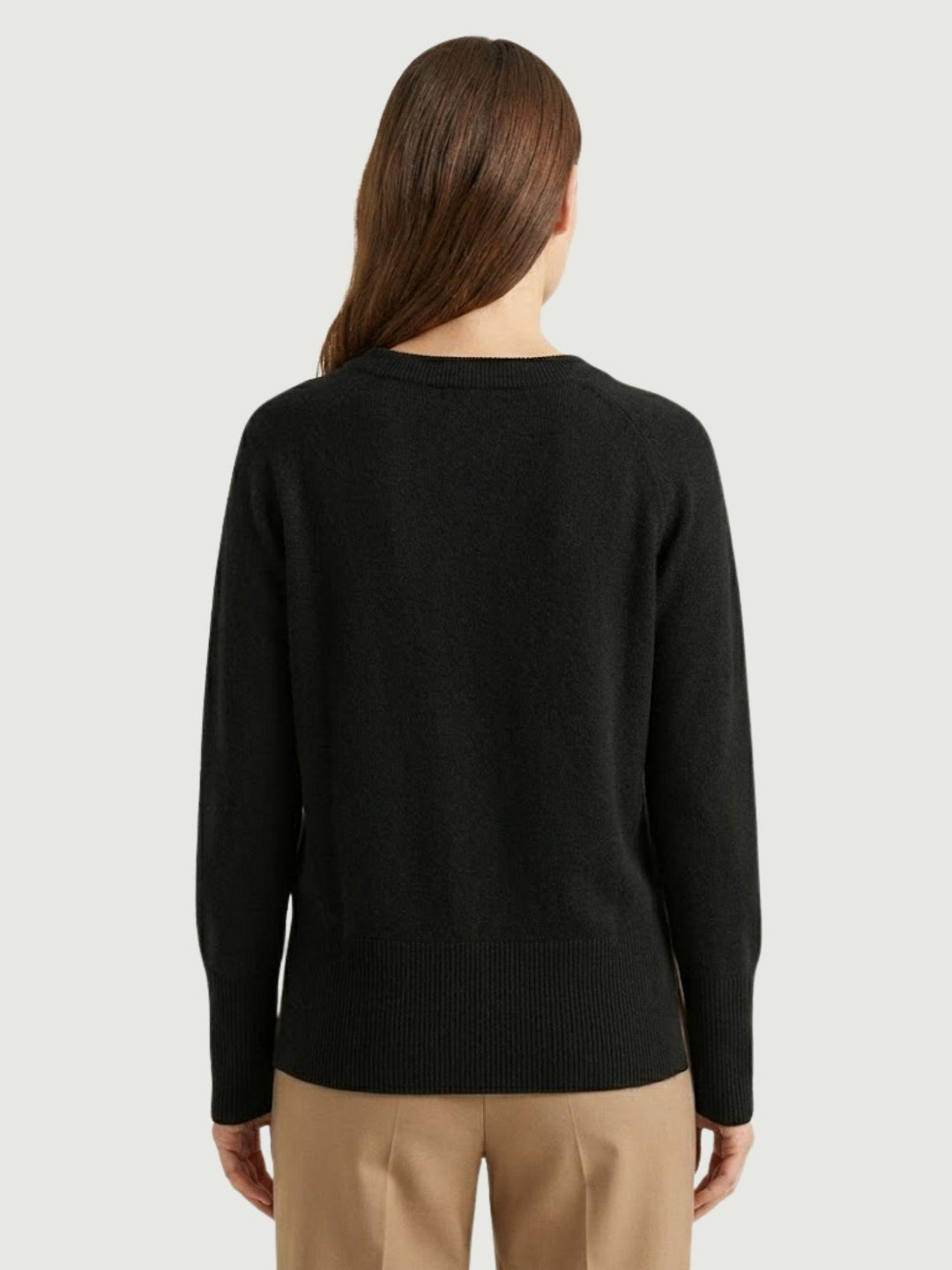 MAGLIA OVER 100% LANA NERA WL157 NERO ANDREA MORANDO 