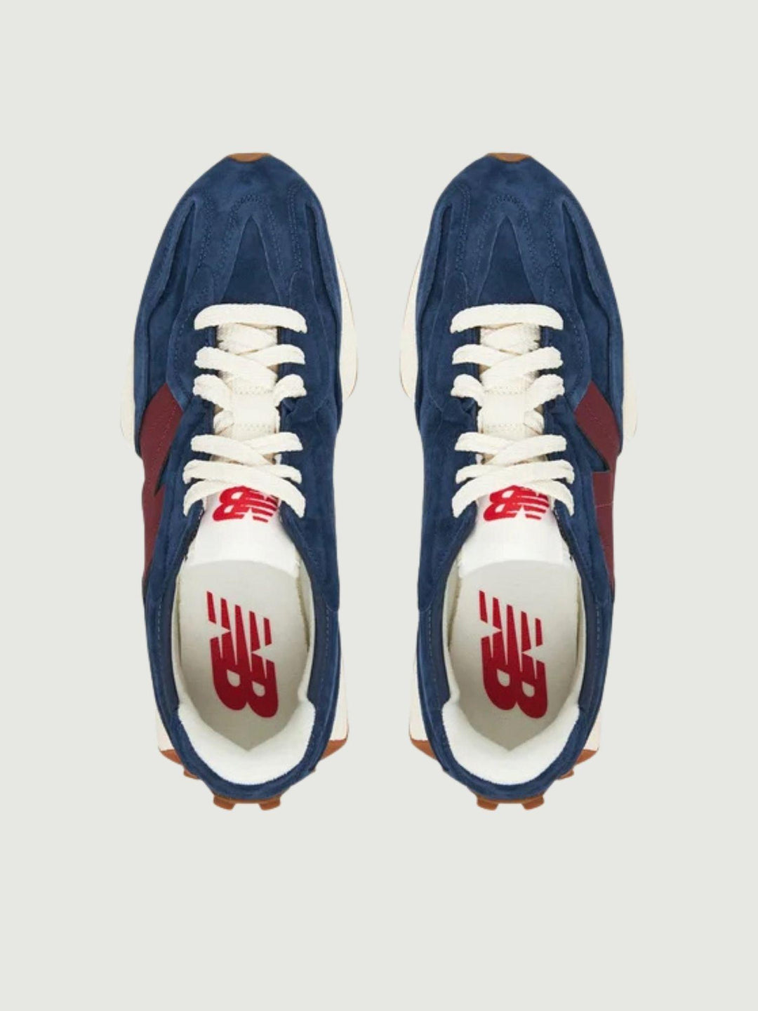 SNEAKER NEW BALANCE 327 CAMOSCIO BLU E BORGOGNA U327WSB DD NEW BALANCE 