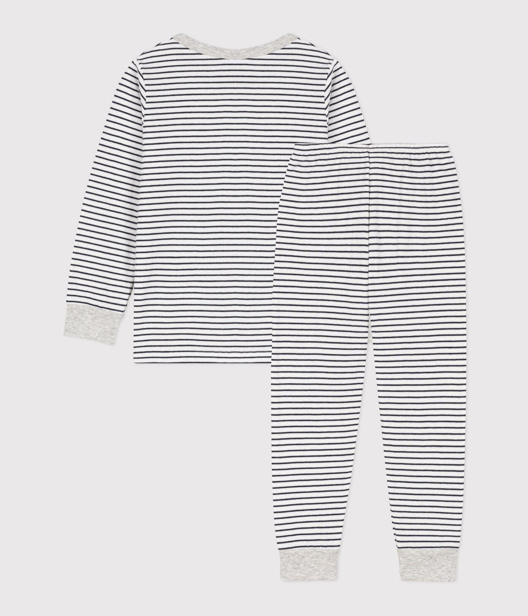 PIGIAMA BAMBINO UNISEX IN TUBIQUE A RIGHE A085V 01 PETIT BATEAU 