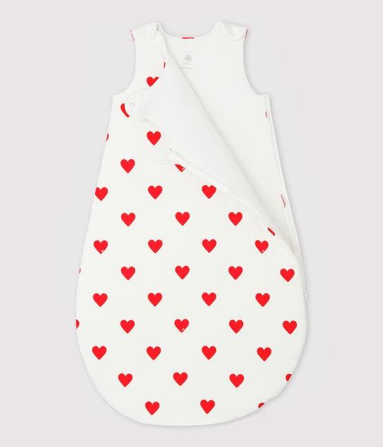 Sacco nanna bianco con stampa a cuori tog 2  in cotone A0BTS 01 PETIT BATEAU 