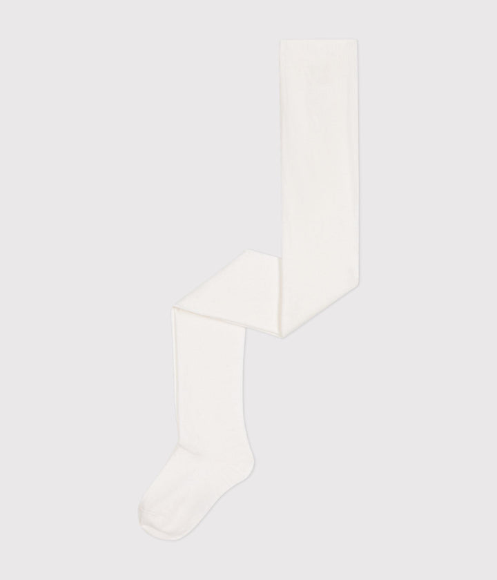 Collant in jersey di cotone bianco