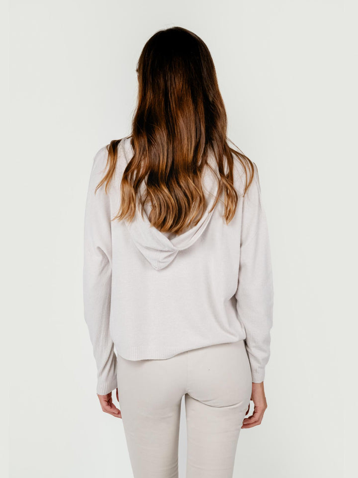 MAGLIA CON CAPPUCCIO PANNA 022004 0080 BIMOR 