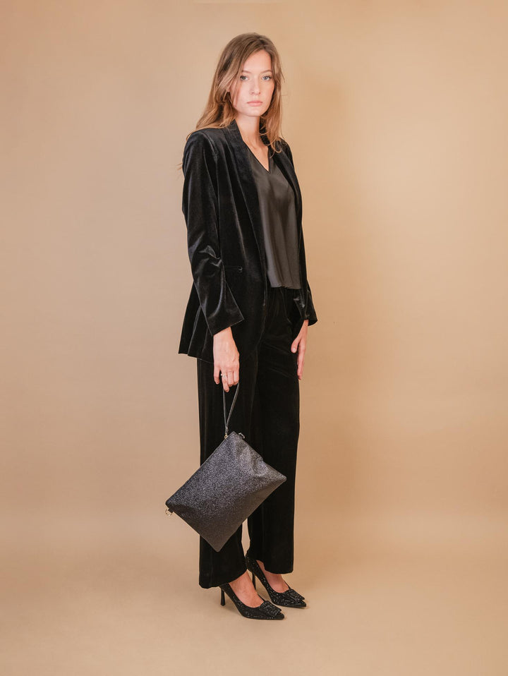 POCHETTE EASY GLITTER nero EASY - GLITTER NERO BIMOR 