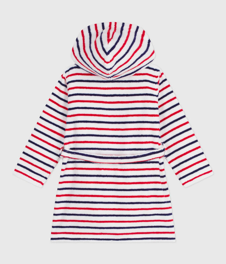 Accappatoio in spugna a righe A0DS5 83 PETIT BATEAU 
